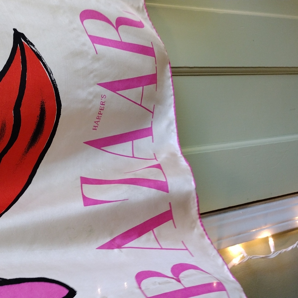 Vintage Harper's Bazaar Silk Scarf View 4